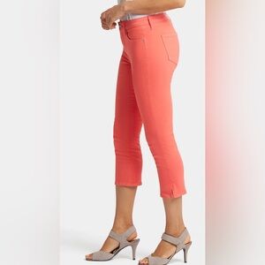 NYDJ Chloe Split Hem Capri Jean Fruit Punch Size 16